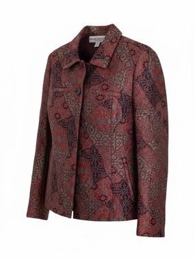 Ricorso Red Floral-Print Blazer Jacket